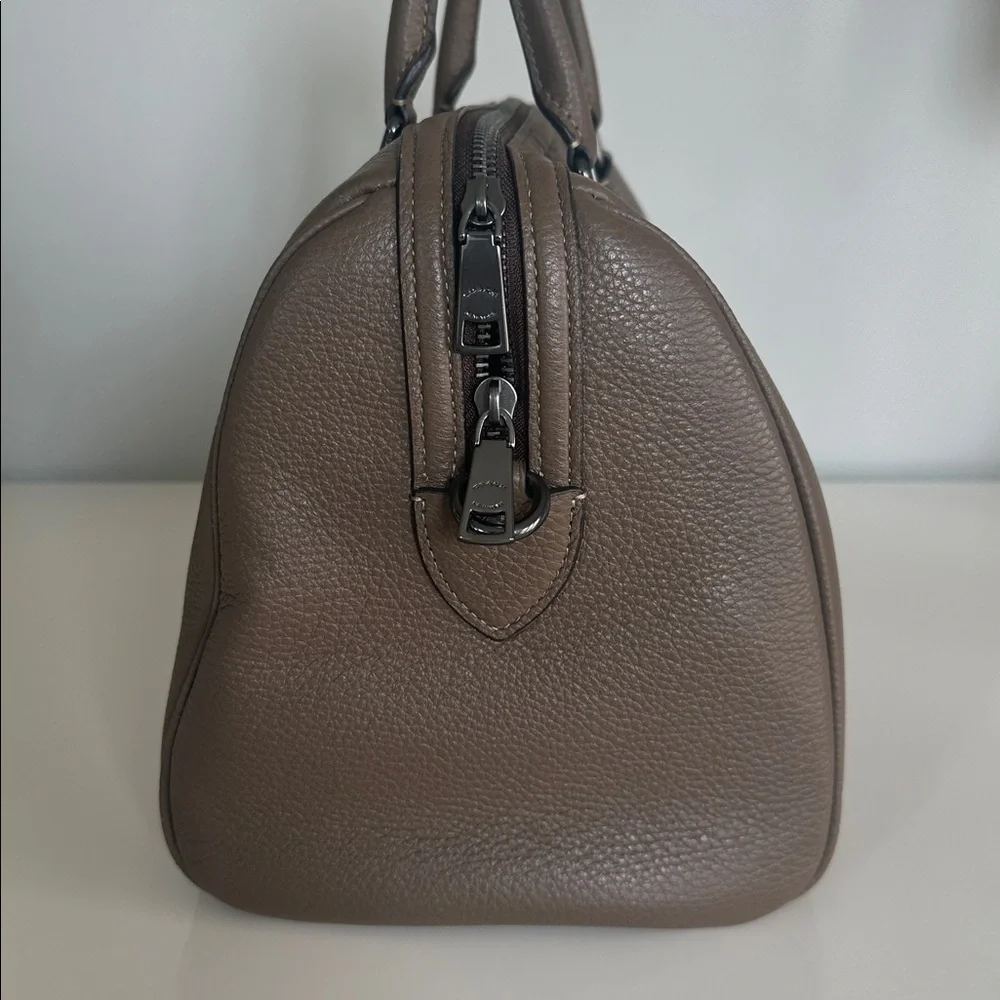 Coach Rowan Large Leather Satchel in Dark Stone CV960 - Picture 5 of 16